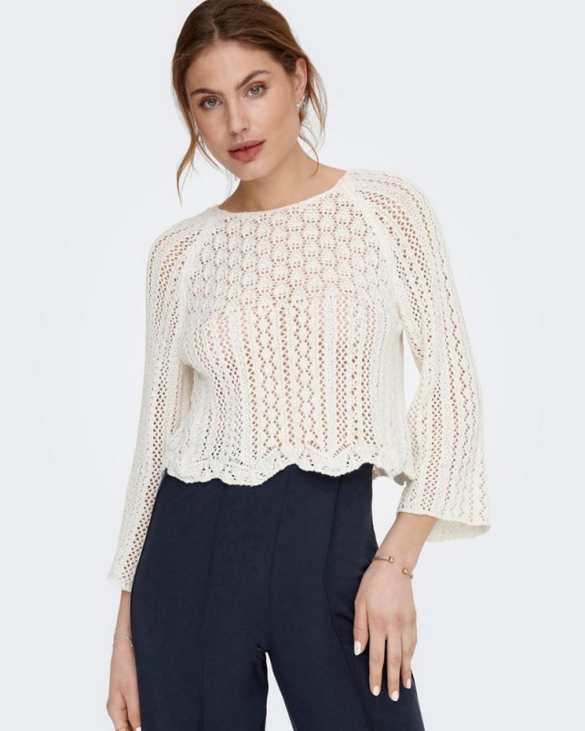 Pull en maille ONLY Ecru