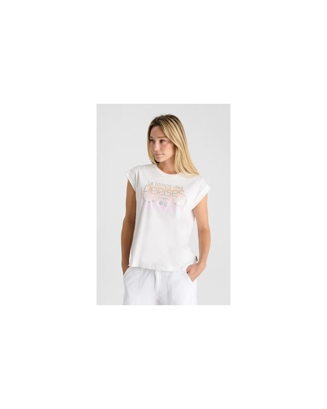 T-shirt Delfino LE TEMPS DES CERISES Blanc