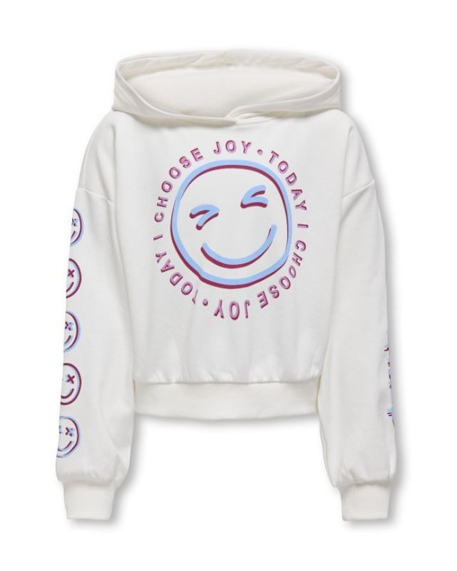 Sweat à capuche KIDS ONLY cloud dancer cheerful