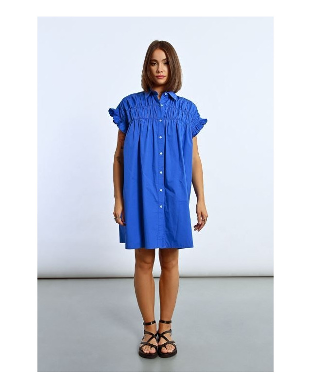 Robe chemise LILI SIDONIO royal blue