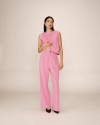 Pantalon tailleur à plis GRACE & MILA Rose