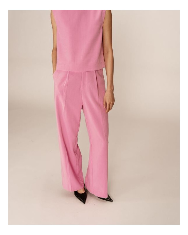 Pantalon tailleur à plis GRACE & MILA Rose