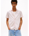 Chemise standard en mélange de lin TOMMY HILFIGER precious pink / ecru