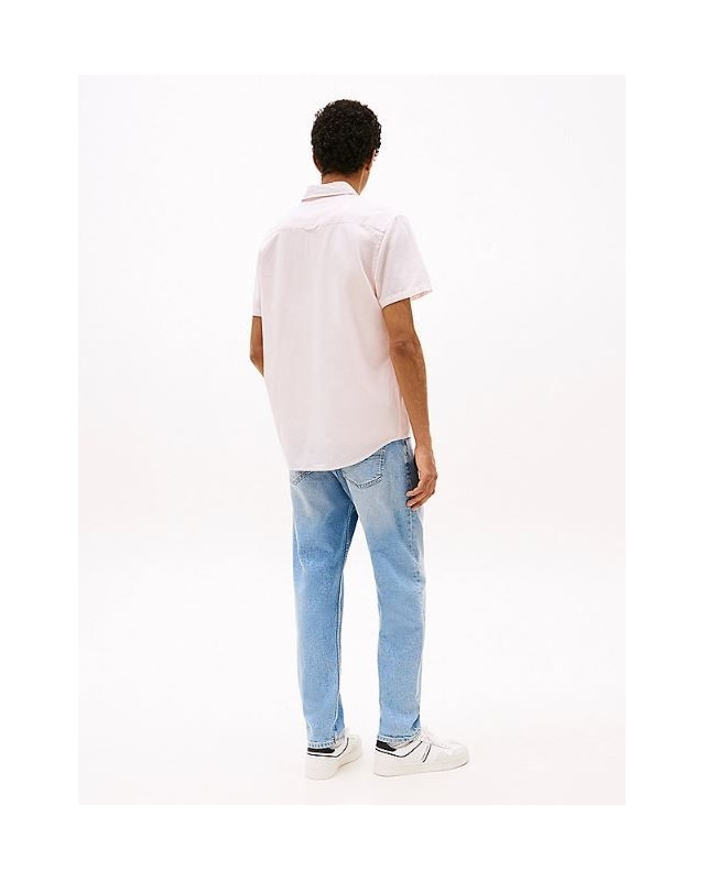 Chemise standard en mélange de lin TOMMY HILFIGER precious pink / ecru