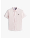 Chemise standard en mélange de lin TOMMY HILFIGER precious pink / ecru