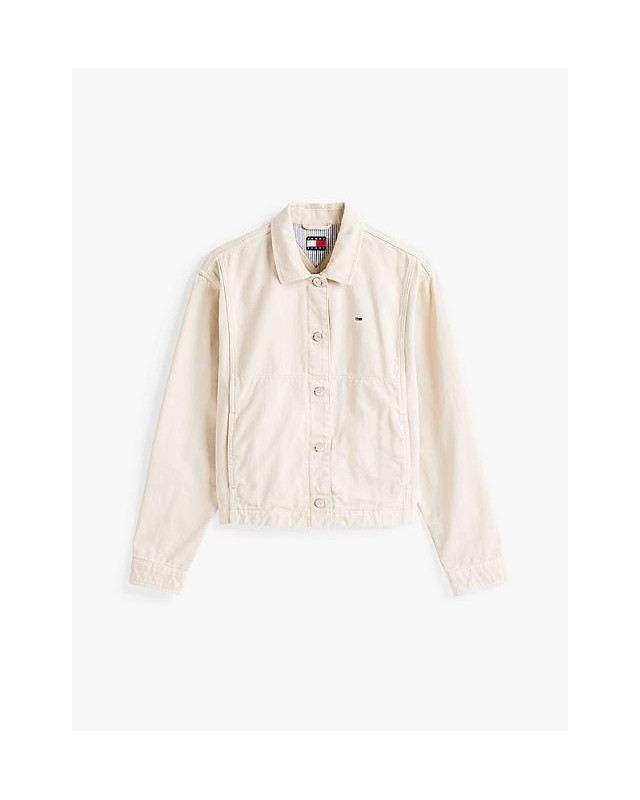 Veste en denim teinte en pièce TOMMY HILFIGER Ecru