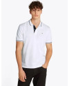 Polo à manches courtes et logo TOMMY HILFIGER Ecru