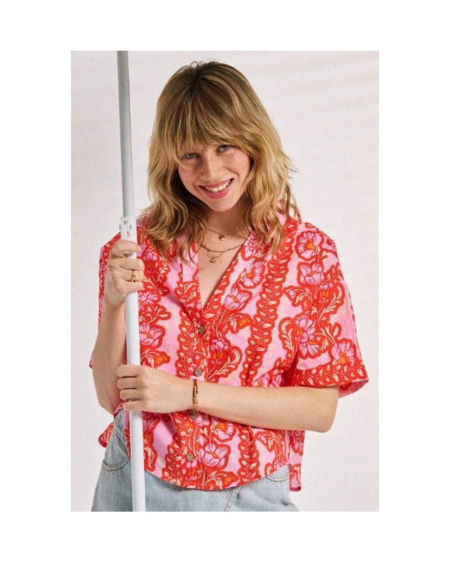 CHEMISE-LAURE+MAX rouge