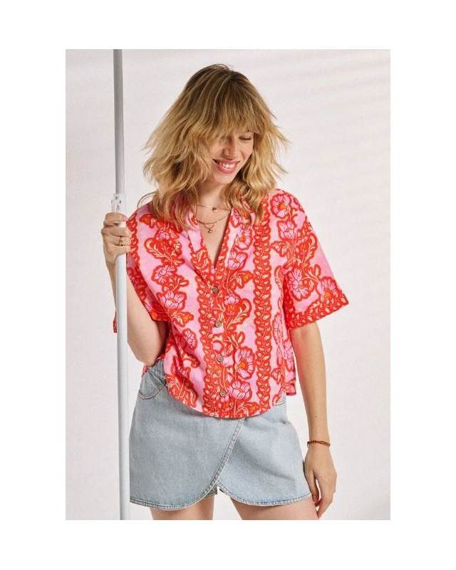 CHEMISE-LAURE+MAX rouge