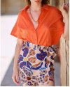 Chemise manches courtes LAURA+MAX Orange