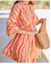 Robe courte LAURE+MAX ORANGE