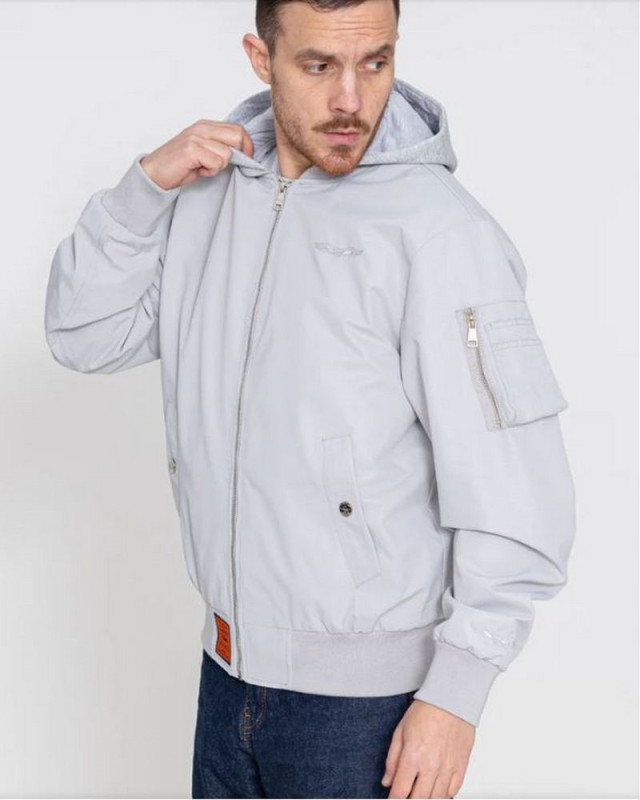 BOMBERS Blouson capuche Gris
