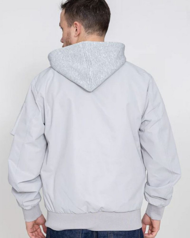 BOMBERS Blouson capuche Gris