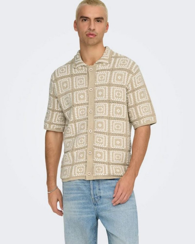 Polo manche courte ONLY&SONS Beige