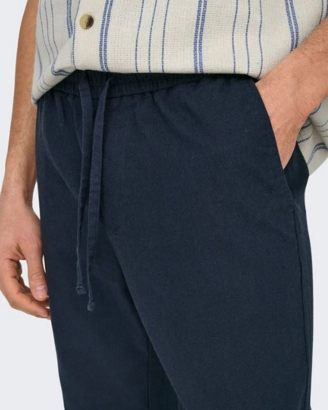Pantalon en Lin ONLY&SONS Marine