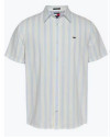 Chemise standard en mélange de lin TOMMY HILFIGER sweeat blue / ecru