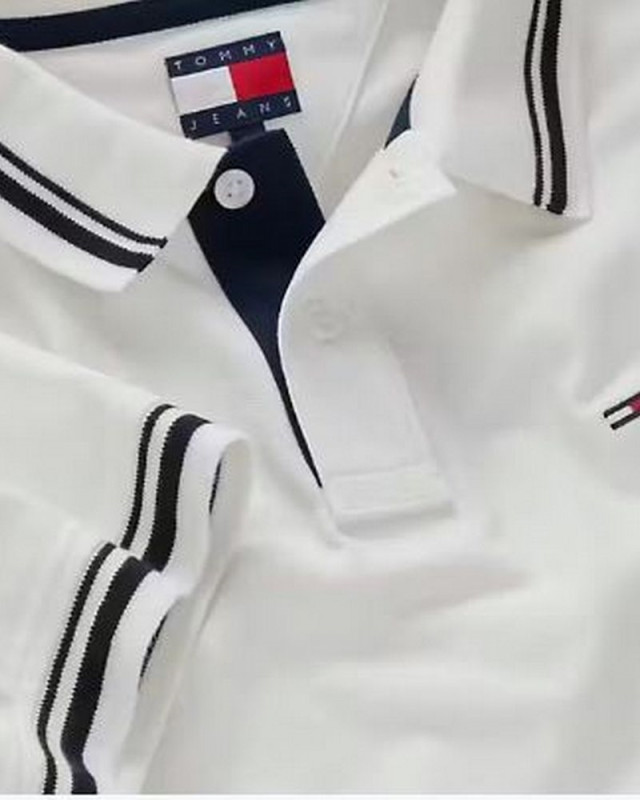 Polo Manche Courte TOMMY HILFIGER Ecru