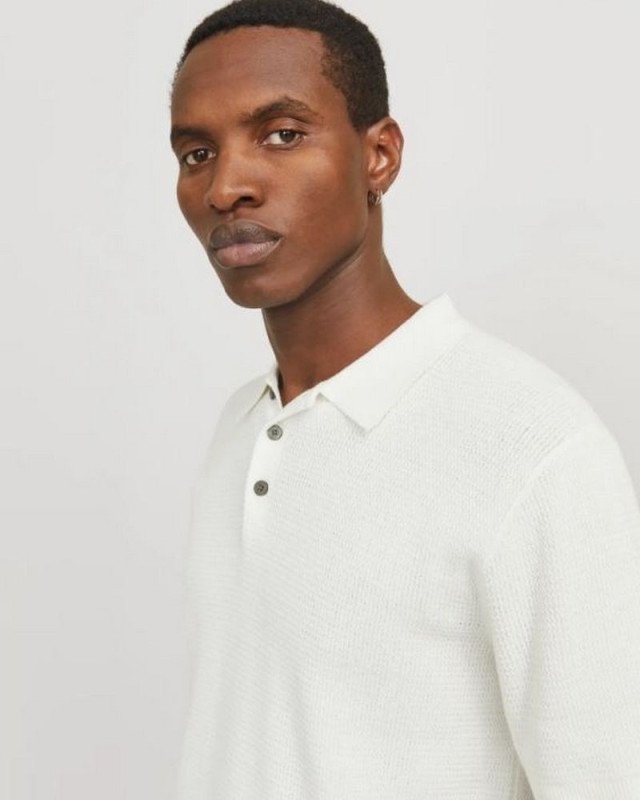 Polo manche courte JACK AND JONES Ecru