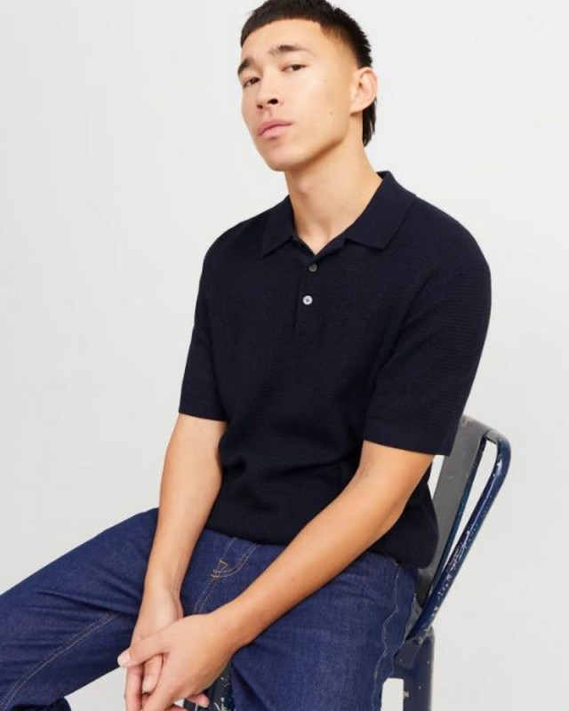 Polo manche courte JACK AND JONES Bleu marine