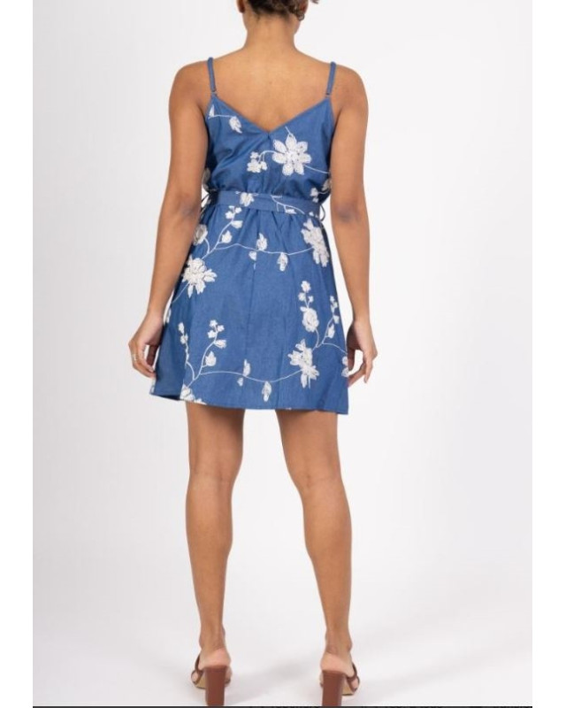 Robe courte LILIE ROSE BLEU