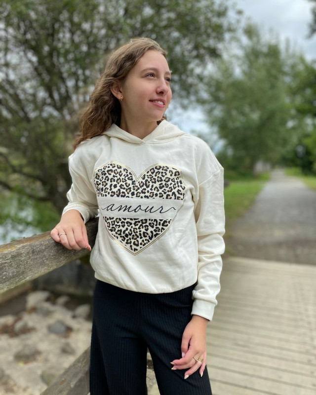 Sweat capuche KIDS ONLY antique white