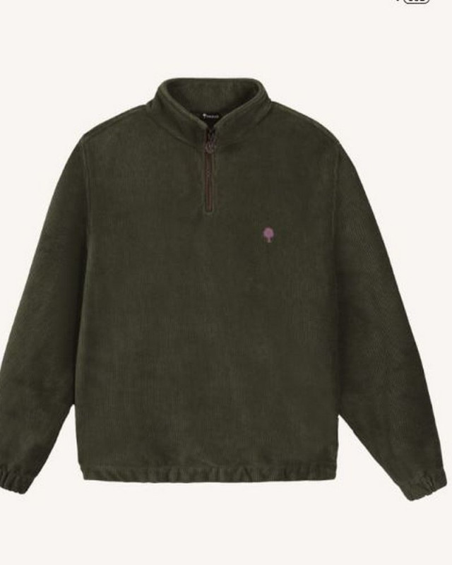 Sweat col zippe Amboise  FAGUO KAKI