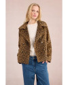 Veste courte imprimé léopard MOLLY BRACKEN Marron