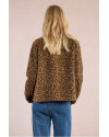 Veste courte imprimé léopard MOLLY BRACKEN Marron