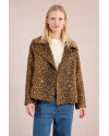 Veste courte imprimé léopard MOLLY BRACKEN Marron
