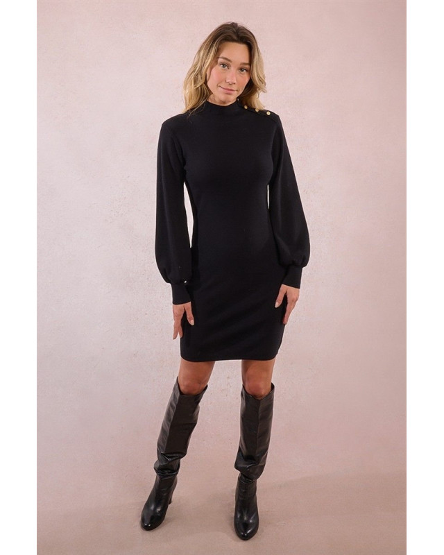 Robe Pull en maille MOLLY BRACKEN Noir