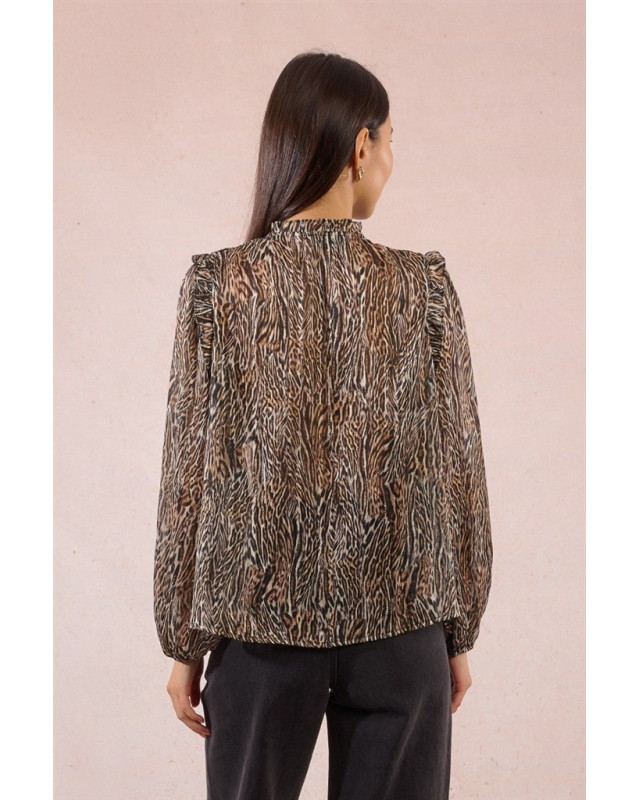 Blouse en voile MOLLY BRACKEN camel lara