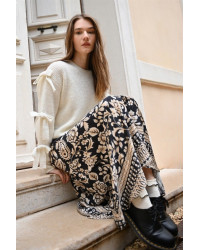 Jupe longue boheme imprimé MOLLY BRACKEN NOIR