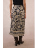 Jupe longue boheme imprimé MOLLY BRACKEN NOIR