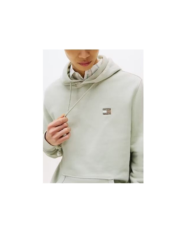 sweat a capuche TOMMY JEANS misty sage tonal