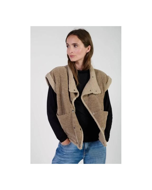 Veste sans Manche FUJI LE TEMPS DES CERISES camel