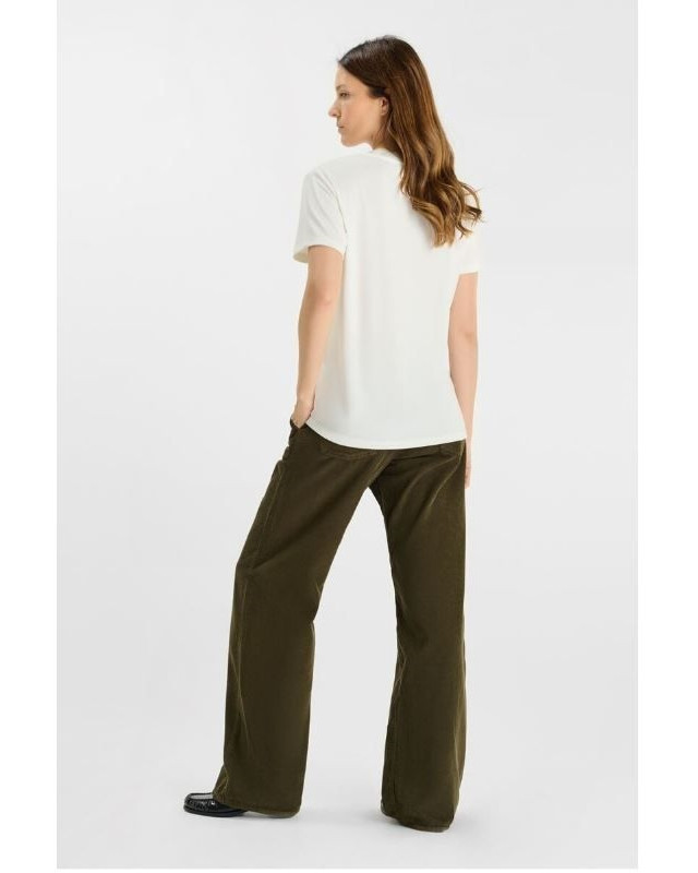 Tee Shirt col v fuka LE TEMPS DES CERISES Blanc