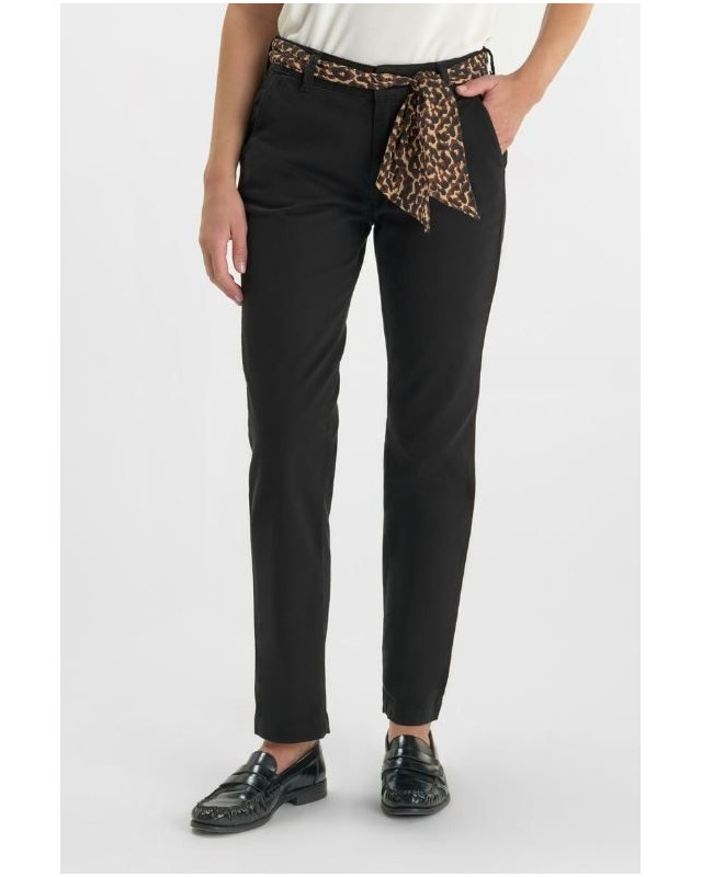 Pantalon Chino Kristin LE TEMPS DES CERISES Noir