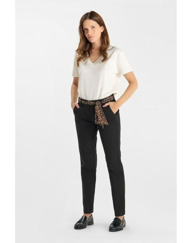 Pantalon Chino Kristin LE TEMPS DES CERISES Noir