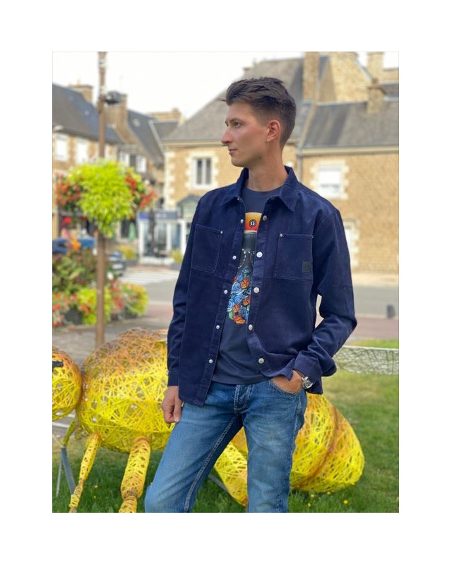 Sur Chemise LE TEMPS DES CERISES Marine