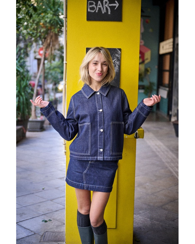 Jupe courte jim LAURE+MAX denim brut