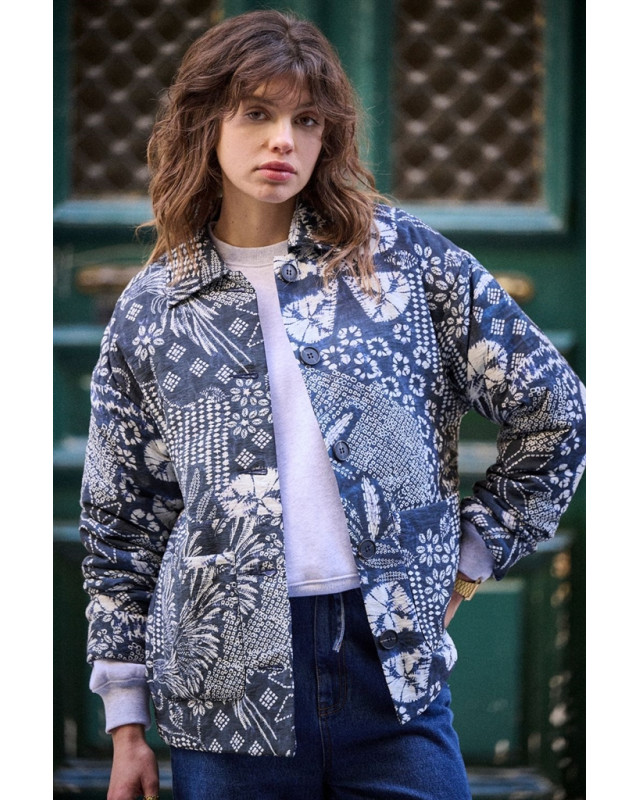 veste courte veronika  LAURE+MAX imp indigo