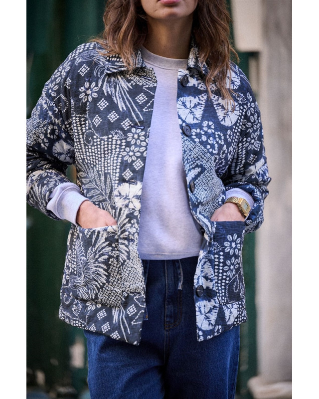 veste courte veronika  LAURE+MAX imp indigo