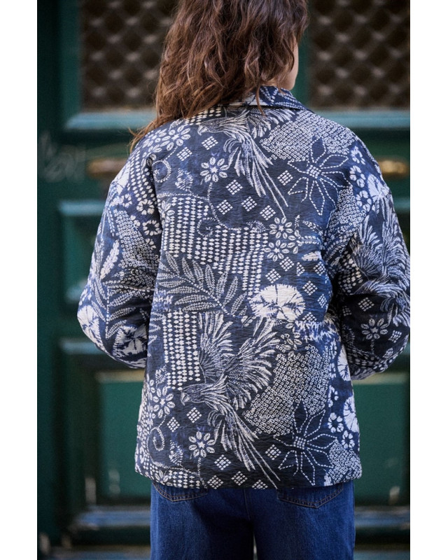 veste courte veronika  LAURE+MAX imp indigo