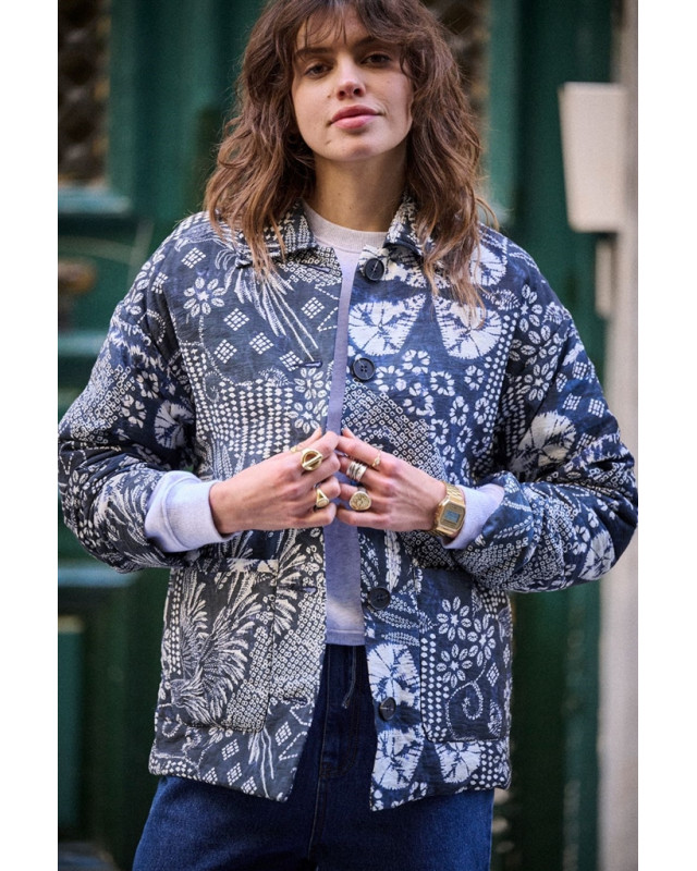 veste courte veronika  LAURE+MAX imp indigo