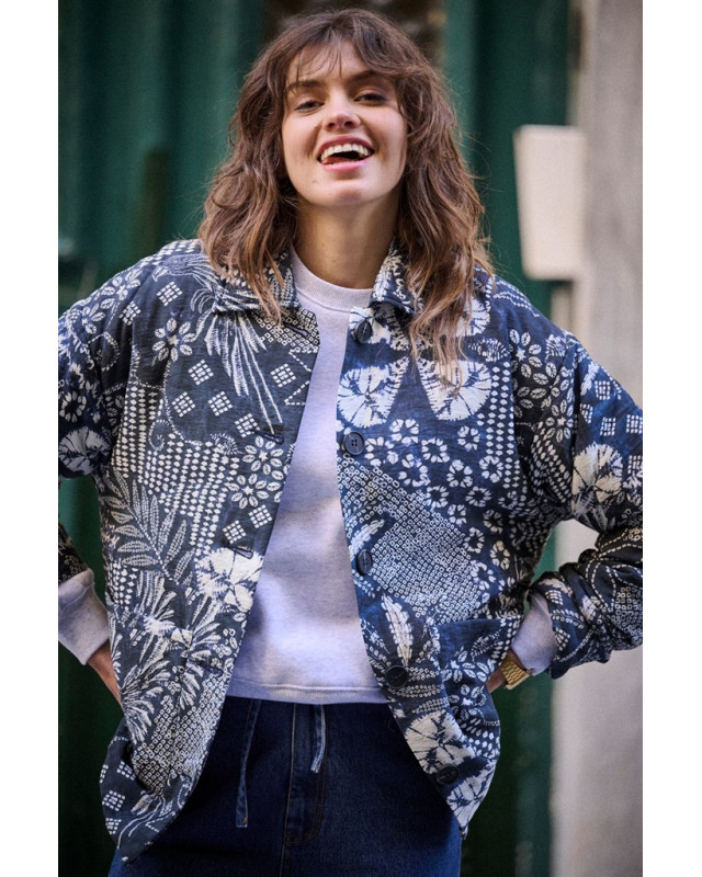 veste courte veronika  LAURE+MAX imp indigo