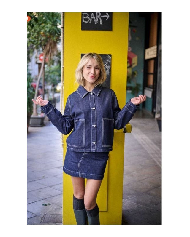 Veste courte vicka LAURE+ MAX denim brut