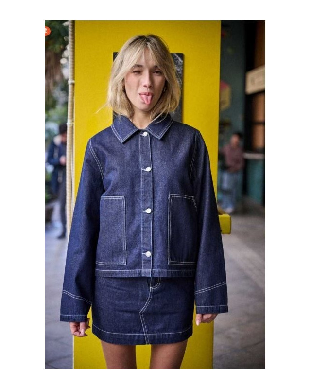 Veste courte vicka LAURE+ MAX denim brut