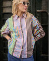 Chemise calanque rayé LAURE+ MAX rayures multi