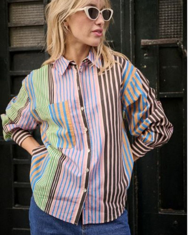 Chemise calanque rayé LAURE+ MAX rayures multi