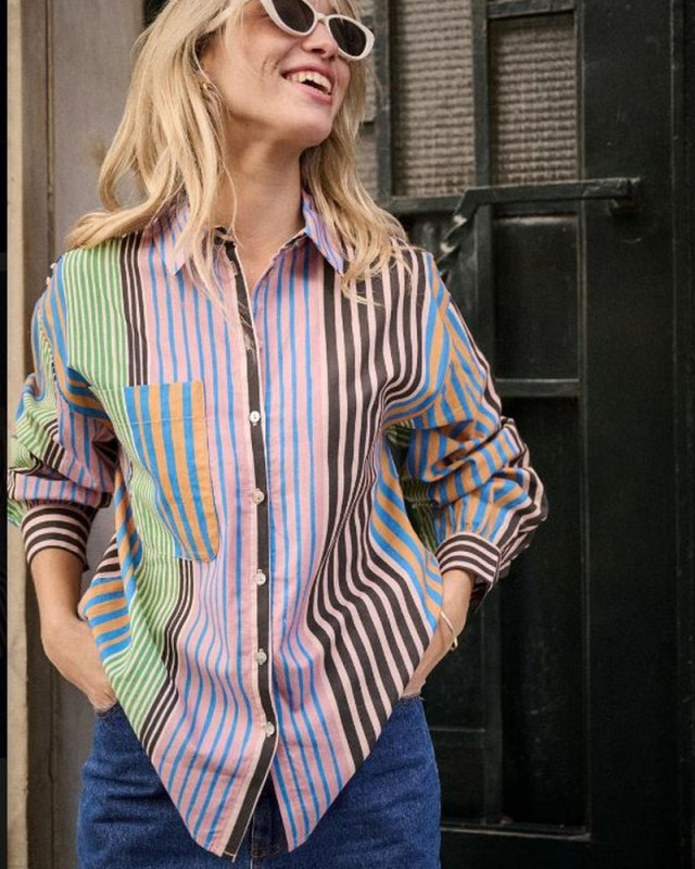 Chemise calanque rayé LAURE+ MAX rayures multi